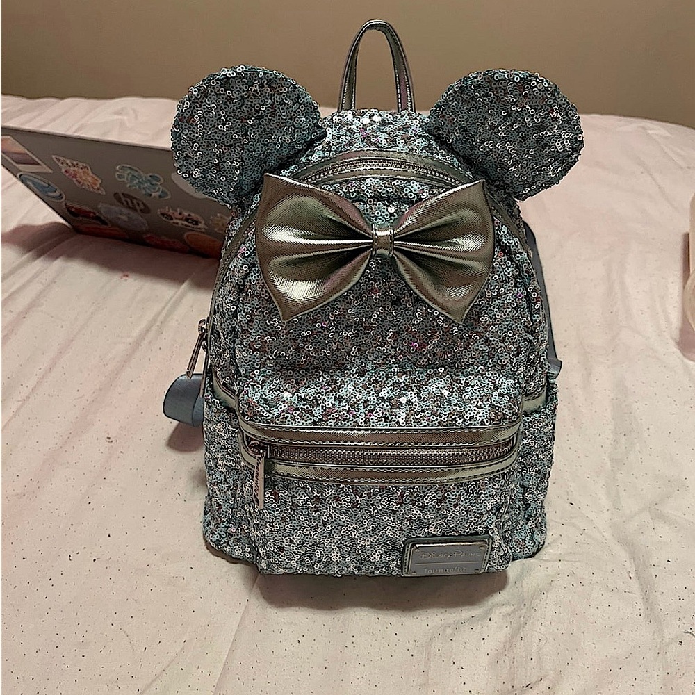 Loungefly Arendelle Aqua Sequin Mini Backpack